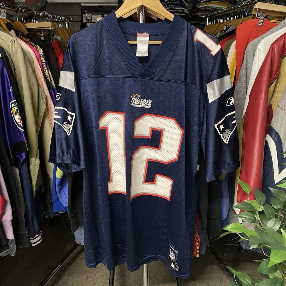 Vintage 2000s Reebok NFL New England Patriots Tom Brady Football Jersey Men's M